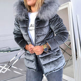 Hood Fur Collar Thick Fashion Outerwear
