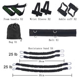 Sports Fitness Resistance Bands Set for Leg and Arm Exercises