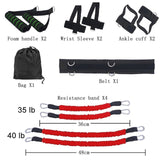 Sports Fitness Resistance Bands Set for Leg and Arm Exercises