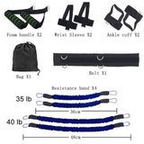 Sports Fitness Resistance Bands Set for Leg and Arm Exercises