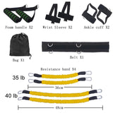 Sports Fitness Resistance Bands Set for Leg and Arm Exercises